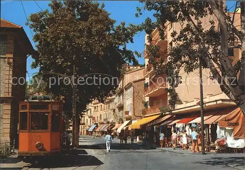Mallorca Puerta de Soller Strassenbahn Kat. Spanien