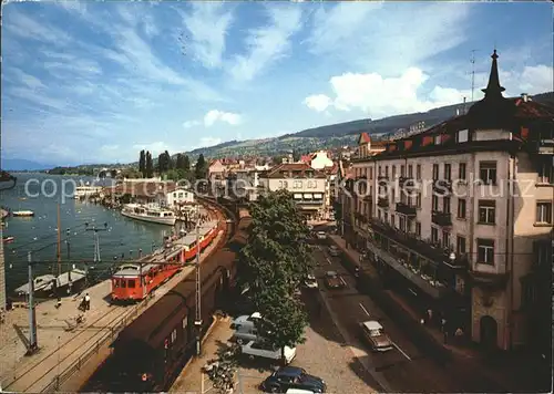 Rorschach Bodensee Hafenbahnhof mit Hotel Anker Kat. Rorschach