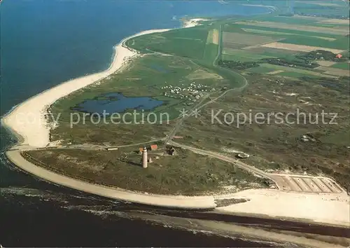 Texel Fliegeraufnahme Leuchtturm und Strand Kat. Niederlande