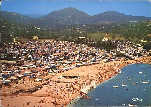 Port Grimaud Fliegeraufnahme Camping Les Prairies de la Mer Strand Kat. Grimaud