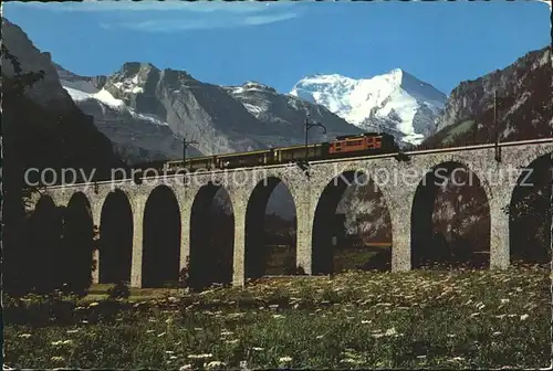 Loetschbergbahn Viadukt Frutigen Fisistoecke Balmhorn-Altels / Loetschenpass /Rg. Gastere