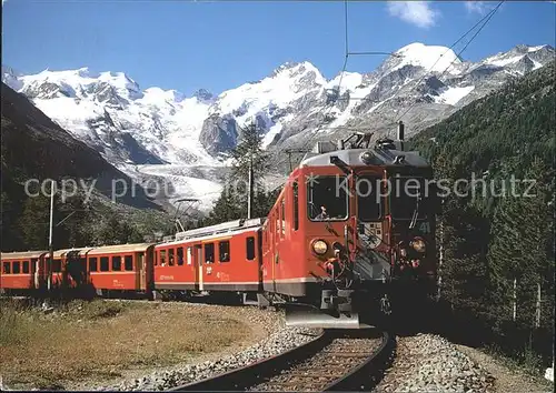 Berninabahn Morteratsch Bellavista Crast Aguezza Piz Bernina Kat. Eisenbahn