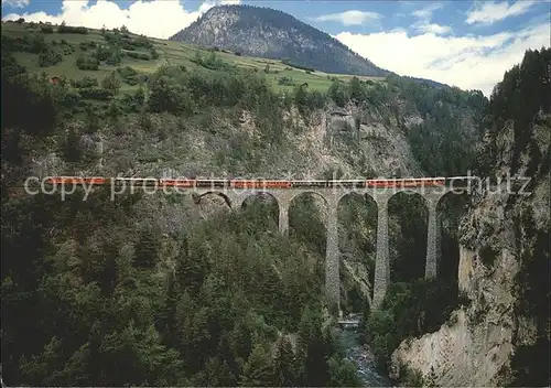 Rhaetische Bahn Landwasser Viadukt Filisur  Kat. Eisenbahn