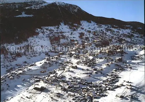 Nendaz Village Station de Haut- Nendaz Fliegeraufnahme / Haute-Nendaz /Bz. Conthey