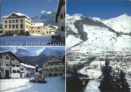 Bad Scuol Chasa Ajuez Schulgemeinde Faellanden Dorfplatz Kat. Scuol