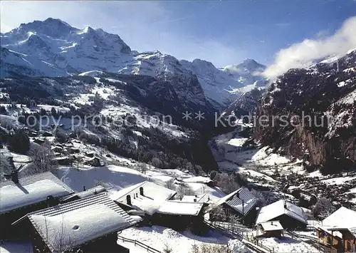 Wengen BE Lauterbrunnental Jungfrau Breithorn Kat. Wengen