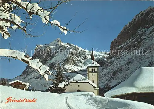 Grindelwald Wetterhorn Kirche Kat. Grindelwald