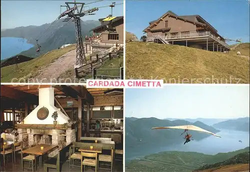 Lago Maggiore Cardada Cimetta Ristorante Gastraum Seilbahn Drachenflieger Kat. Italien