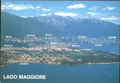 Ascona TI Lago Maggiore Umgebung Panorama Kat. Ascona