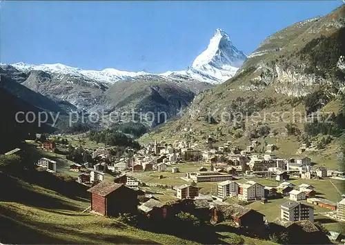 Zermatt VS Gesamtansicht mit Matterhorn Kat. Zermatt