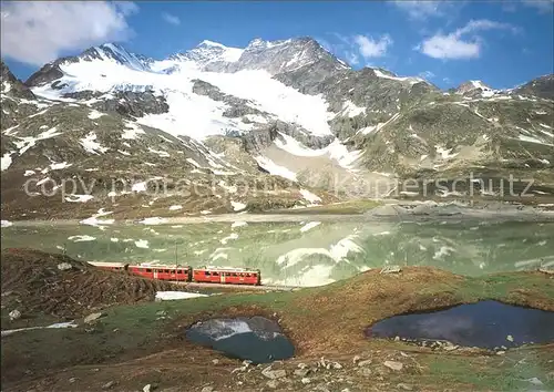 Berninapass Rhaetische Bahn am Lago Bianco Kat. 