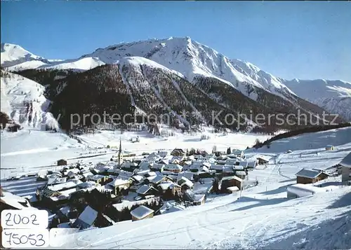 Zuoz GR Winterpanorama Alpen Kat. Zuoz