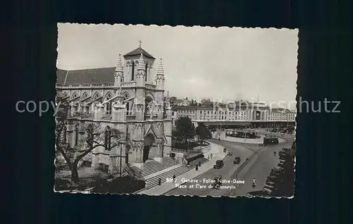 Geneve GE Eglise Notre Dame Place Gare de Carnavin Kat. Geneve