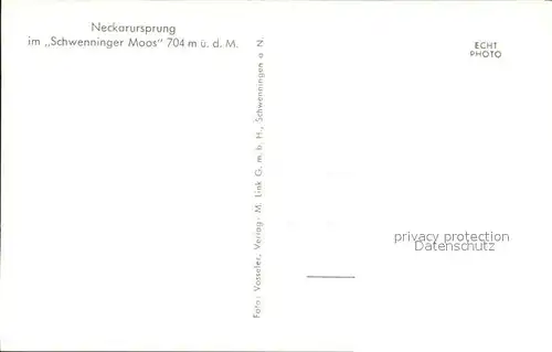 Schwenningen Neckar Neckarursprung im Schwenninger Moos / Villingen-Schwenningen /Schwarzwald-Baar-Kreis LKR