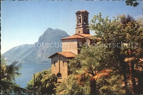 Castagnola-Cassarate Chiesa e il Monte San Salvador / Castagnola /Bz. Lugano City
