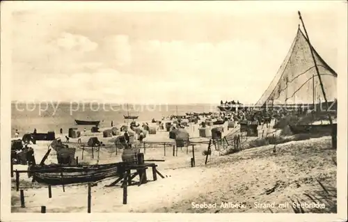 Ahlbeck Ostseebad Seebad Strand Seebruecke Kat. Heringsdorf Insel Usedom