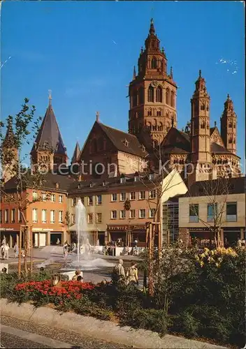 Mainz Rhein der 100 jaehrige Dom Westchor 