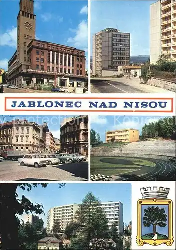 Jablonec nad Nisou Radnice Sidliste komenskeho namesti Sportovni hala Sidliste Kat. Jablonec nad Nisou