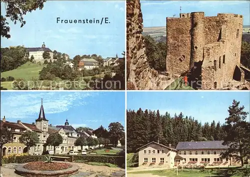 Frauenstein Sachsen Schloss Burgruine Rathaus Platz des Friedens  Kat. Frauenstein Sachsen