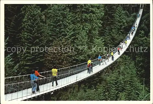 North Vancouver the World Famous Capilano Suspension Bridge spans the banks of the Capilano River Kat. North Vancouver