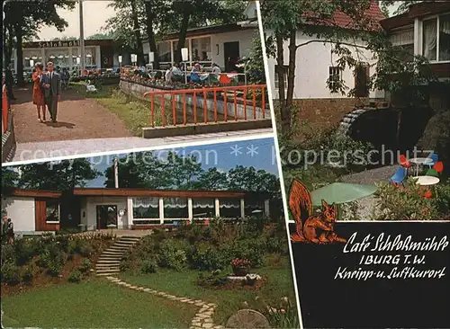 Bad Iburg Cafe Schlossmuehle Iburg Teutob. Wald Kneipp und Luftkurort Kat. Bad Iburg