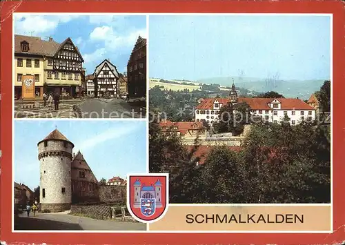 Schmalkalden Pulverturm Altmarkt Schloss Wilhelmsburg Kat. Schmalkalden