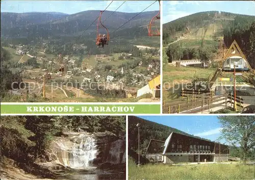 Krkonose Harrachov celkovy pohled Areal muestkue s dolni stanici lanovky  Kat. Polen