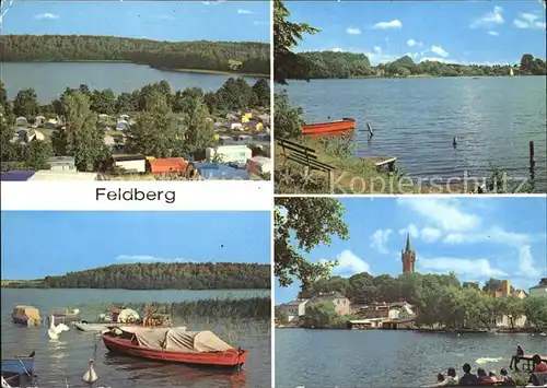 Feldberg Mecklenburg Campingplatz Huettenberg am Breiten Luzin Bootshafen  Kat. Feldberger Seenlandschaft