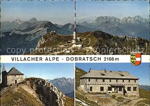 Villacher Alpe Dobratsch Sendeturm Deutsche Kirche Ludwig-Walter Haus / Dobratsch Gailtaler Alpen Kaernten /