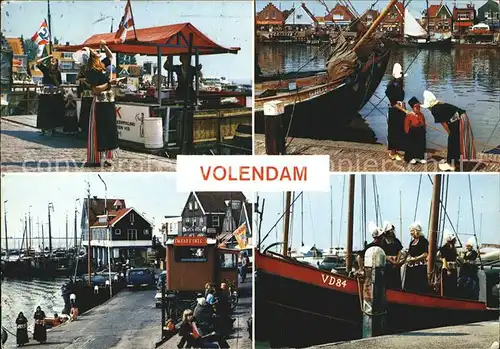 Volendam hollaendische Boote Trachten Kat. Niederlande