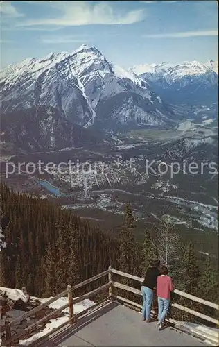 Canadian Rockies Cascade Mountain village of Banff Sulphur Mountain Banff National Park  Kat. Kanada