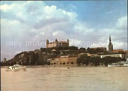Bratislava pohlad z Petrzalky na hrad sucasna rekonstrukcia / Polen /Polen
