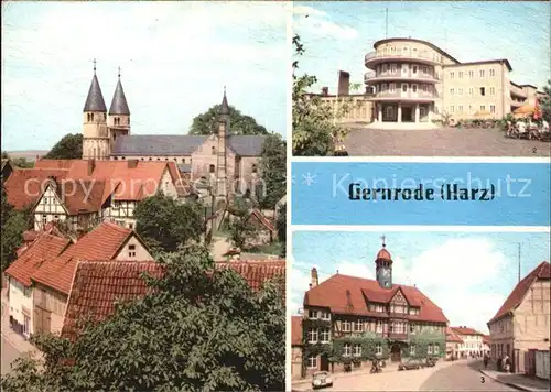 Gernrode Harz Spittelplatz FDGB Erholungsheim Fritz Heckert Rathaus Kat. Gernrode Harz