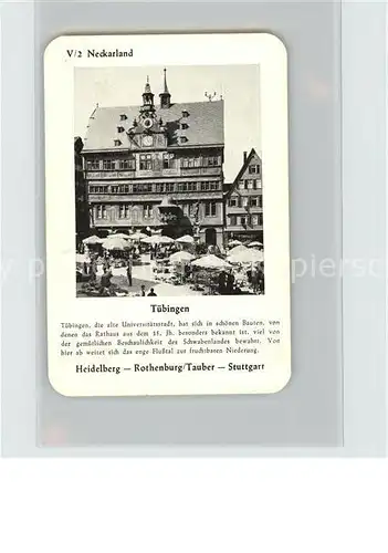 Tuebingen Neckarland Heidelberg Rothenburg Tauber Stuttgart Kat. Tuebingen