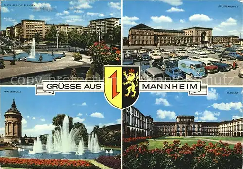 Mannheim Planken Schloss Wasserturm Hauptbahnhof Kat. Mannheim