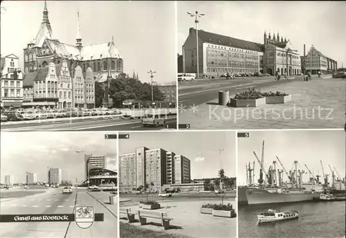 Rostock Mecklenburg Vorpommern Rathaus ueberseehafen Vogenteichplatz Kat. Rostock