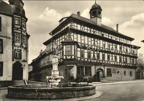 Vacha Rathaus mit Brunnen Kat. Vacha