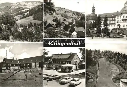 Klingenthal Vogtland Brunndoebra mit Aschberg Jugendherberge Sport Hotel Aschbergschanze Kat. Klingenthal Sachsen