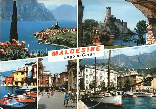 Malcesine Lago di Garda Hafen Fliegeraufnahme Kat. Malcesine