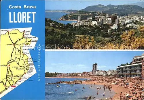 Lloret de Mar Costa Brava Panorama Strand Kat. Costa Brava Spanien