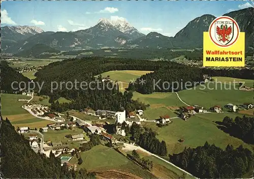 Mariastein Tirol Panorama Schloss Kapellen Fliegeraufnahme Kat. Mariastein