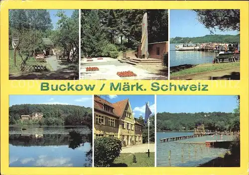 Buckow Maerkische Schweiz Restaurant Pritzhagener Muehle Sowj Ehrenmal Anlegestelle Schermuetzelsee Griepensee Jugendherberge Kuba Bad Kat. Buckow Maerkische Schweiz