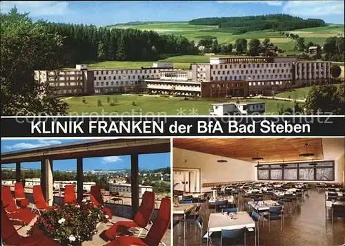Bad Steben Klinik Franken der BfA Speisesaal Terrasse Kat. Bad Steben