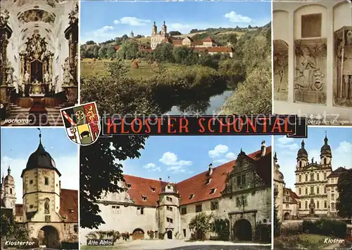 Schoental Jagst Kloster Schoental Hochaltar Grab Goetz von Berlichingen Klostertor Alte Abtei Kat. Schoental
