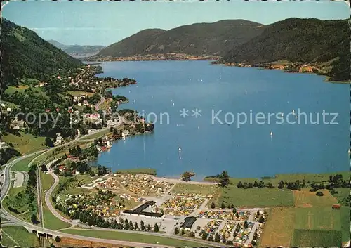 Annenheim Ossiacher See Camping Bad Fliegeraufnahme Kat. Annenheim Kaernten