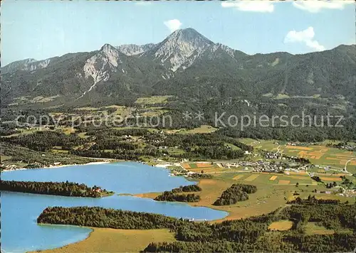 Faakersee mit Mittagskogel Fliegeraufnahme Kat. Villach