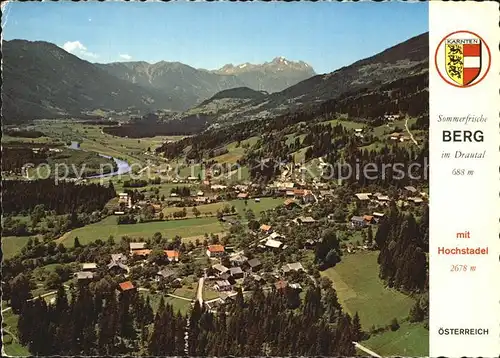 Berg Drautal mit Hochstadel Fliegeraufnahme Kat. Berg im Drautal