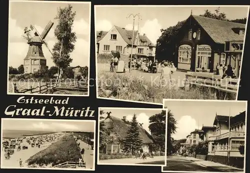 Graal Mueritz Ostseebad Windmuehle Milchbar Seestern Strand Dorfstrasse Kat. Seeheilbad Graal Mueritz