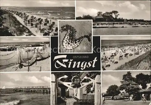 Zingst Ostseebad Strand Fischernetze Seebruecke Seemannskneipe Dorfmotiv Kat. Zingst Darss