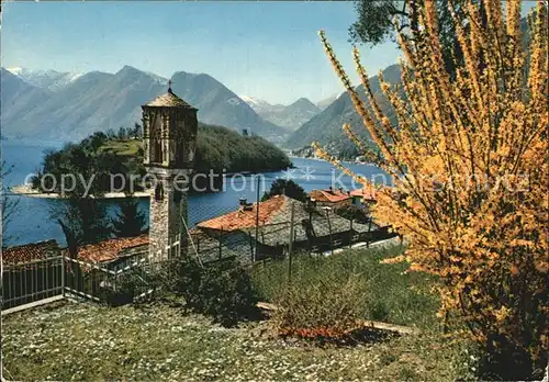 Isola Comacina Glockenturm Kat. Lago di Como